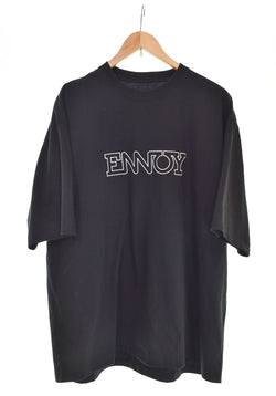 エンノイプロフェッショナル ENNOY Electric Logo 半袖 エレクトリック ロゴTシャツ  S24BRENCT01NTL Tシャツ ブラック LLサイズ 103MT-2624