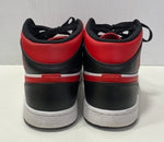 ナイキ NIKE エアジョーダン1 ミッド "ブラック/ ジムレッド/ホワイト Air Jordan 1 Mid "Black/Gym Red/White" 554724-079  メンズ靴 スニーカー レッド 26.5㎝サイズ 201-shoes1038