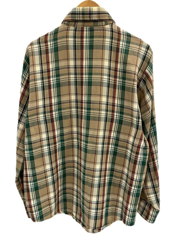 フロストプルーフ FROSTPROOF 70s～ Vintage ヴィンテージ コットン ネルシャツ チェックシャツ  US古着 長袖シャツ ベージュ Mサイズ 101MT-4089