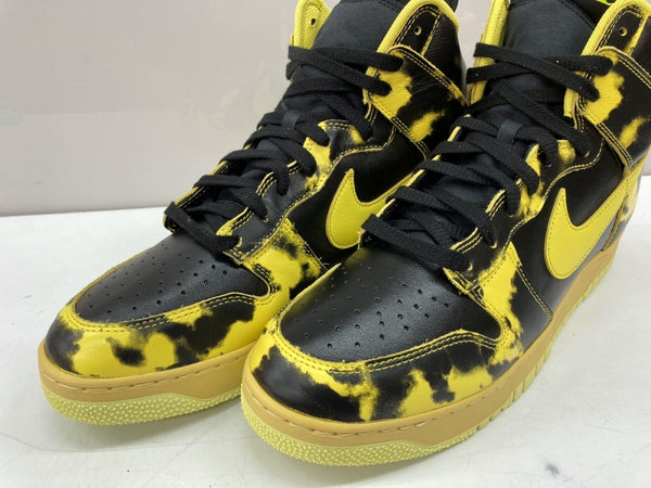 ナイキ NIKE 21年製 DUNK HI 1985 SP YELLOW ACID WASH ダンク ハイ イエロー アシッド ウォッシュ シューズ 黄 黒 DD9404-001 メンズ靴 スニーカー ブラック サイズ 32 104S-674