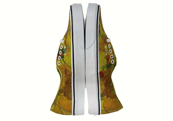 バンズ VANS Authentic Van Gogh Sunflowers オーセンティック バン ゴッホ サンフラワー ひまわり ローカット シューズ 白 黄 VN0A38EMU3W メンズ靴 スニーカー イエロー 27cm 104S-688