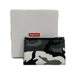シュプリーム SUPREME ZIP CARD HOLDER ジップカードホルダー カードケース コインパース 迷彩 カモフラ ロゴ 財布・ケース メンズコインケース グレー 101G-195