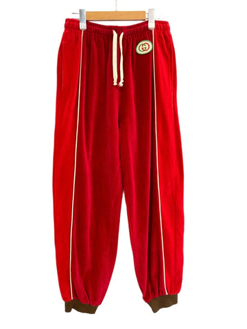 グッチ GUCCI Harem Style Pant ハーレムスタイルパンツ ベロア調 イージーパンツ 赤 ボトムスその他 レッド Mサイズ 101MB-563