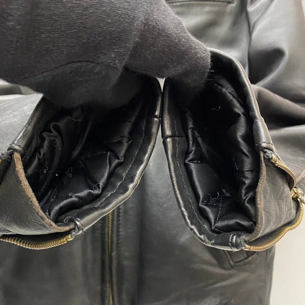 【曜日割引対象外】 ハーレーダビッドソン HARLEY-DAVIDSON シングル ライダースジャケット ジャケット ブラック 38サイズ 201MT-4500 VB