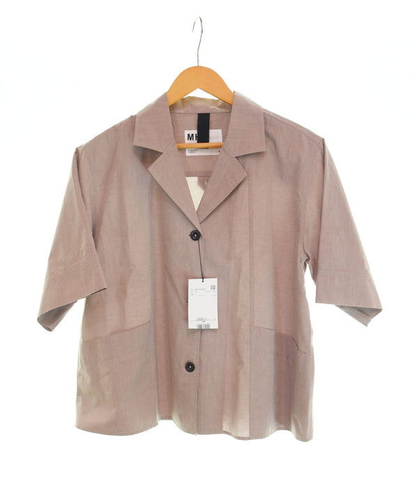 マーガレットハウエル MHL. chambray shirt 半袖シャツ オープンカラーシャツ  595-4152509 半袖シャツ ベージュ 2 103LT-105
