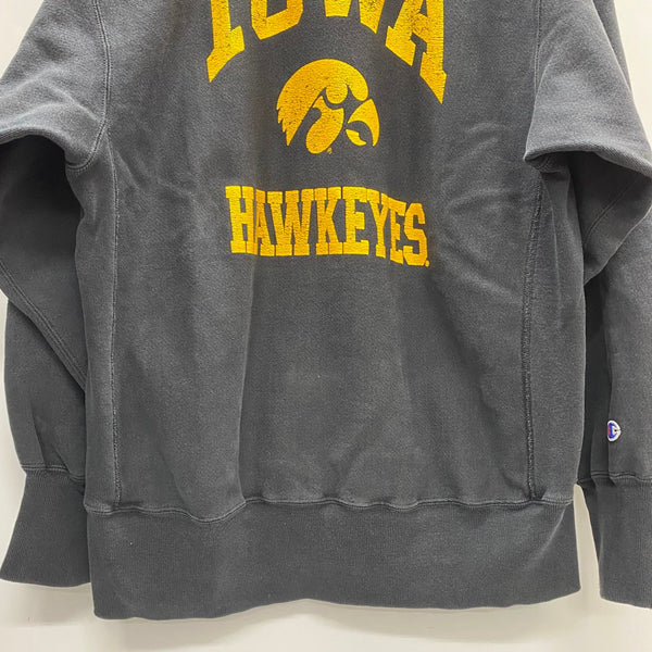 【曜日割引対象外】 チャンピオン Champion 90's REVERSE WEAVE リバースウィーブ IOWA カレッジ メキシコ製 スウェット ブラック XLサイズ 201MT-4513 VB