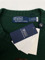 ラルフローレン RalphLauren POLO BEAR SWEATER ポロ ベア セーター クルーネック 刺繍 薄手 長袖 ニット 緑 セーター ロゴ グリーン Sサイズ 104MT-2302
