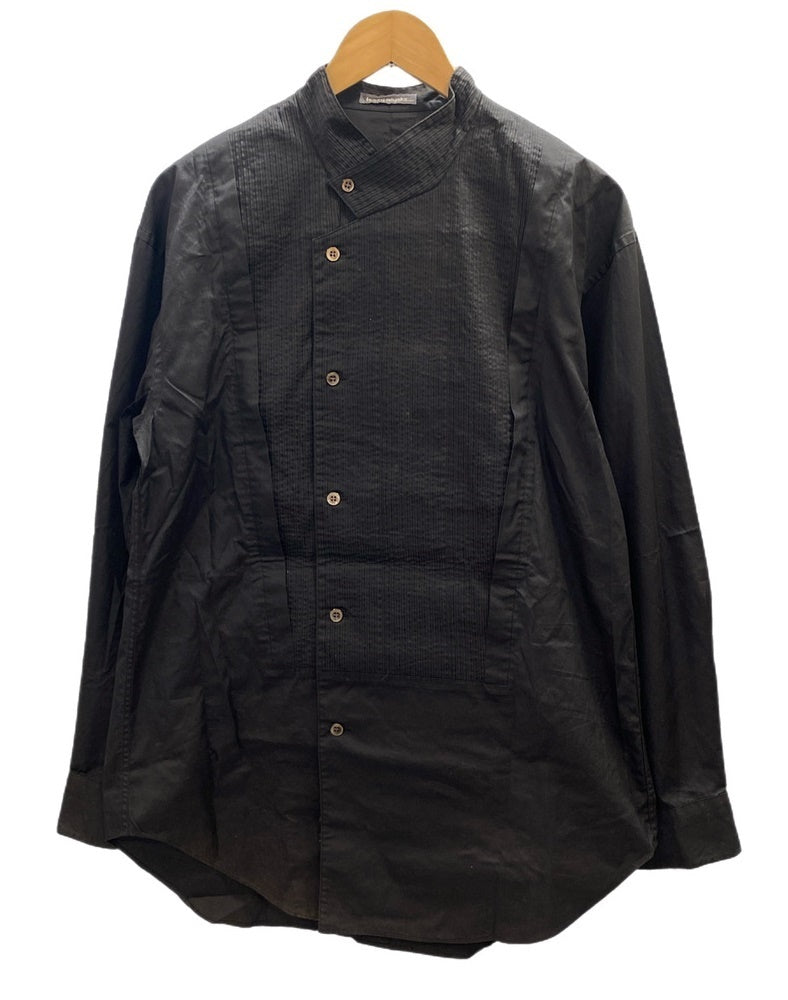 70s 80s イッセイミヤケ　ギャザーシャツ　墨黒　後染め 70s 80s イッセイミヤケ ギャザーシャツ 墨黒 後染め - メルカリ