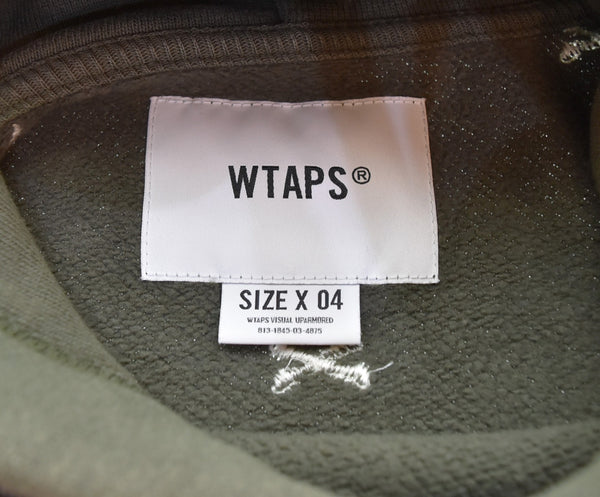 ダブルタップス WTAPS 22AW ACNE HOODY CTPL TEXTILE クロスボーン 刺繍 総柄 パーカー 22ATDT-CSM26  4 パーカ グリーン 103MT-3058
