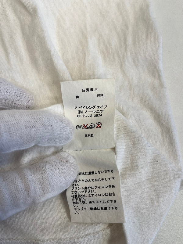 ア ベイシング エイプ A BATHING APE 90s 90's 初期 1st CAMO カモフラ柄 リンガーロンT 裏原 ヴィンテージ XL ロンT ホワイト 101MT-5252