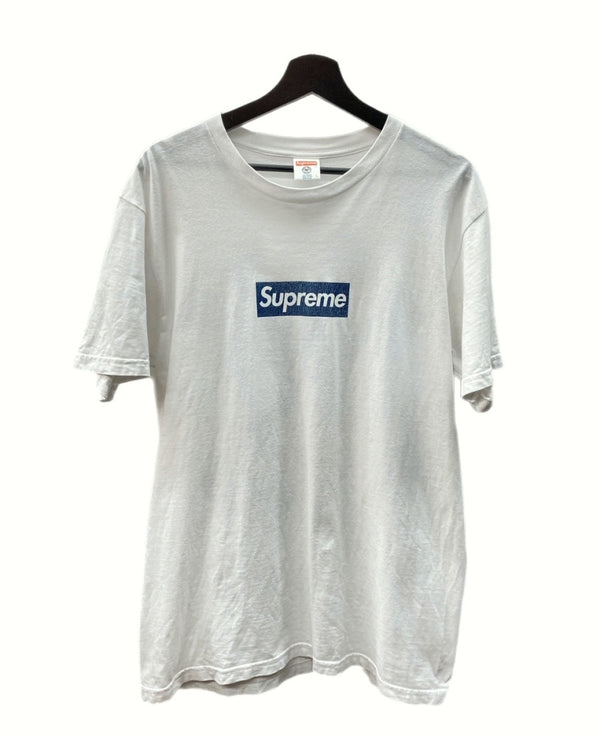 シュプリーム SUPREME New York Yankees ニューヨークヤンキース Box Logo Tee ボックスロゴ 半袖 カットソー バックプリント WHITE 白 Tシャツ ロゴ ホワイト Lサイズ 104MT-717