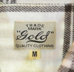 ゴールド GOLD SOFT NEL CHECK BIG POCKET WORK SHIRT ソフト ネル チェック ビック ポケット ワーク シャツ 東洋エンタープライズ GL28589 長袖シャツ ホワイト Mサイズ 103MT-3405