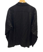 ワコマリア WACKO MARIA SWITCHING OPEN COLLAR SHIRT BLACK スウィッチング オープンカラーシャツ 黒 MADE IN JAPAN 23FW-WMS-OC08 長袖シャツ ブラック Mサイズ 101MT-2106