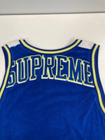 シュプリーム SUPREME TERRY BASKETBALL JERSEY テリー バスケットボール ジャージ ゲームシャツ タンクトップ ノースリーブ ブルー Lサイズ 101MT-3404