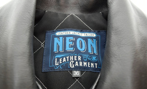 ネオン NEON  LEATHER GARMENT シドジャン レザージャケット 黒 36 ジャケット ブラック 103MT-1367