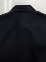 ジルサンダー JIL SANDER WOOL GABARDINE SHIRT ウール ギャバジン シャツ ボタン 長袖 ダークネイビー 紺 J23DL0003 J40159 サイズ 39 長袖シャツ 無地 ネイビー 104MT-1558