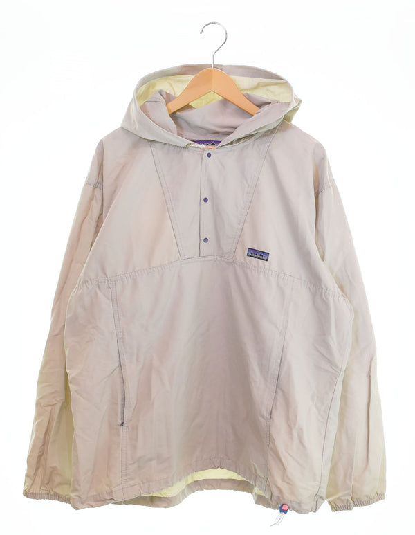 パタゴニア PATAGONIA 80s 80's USA製 三角タグ ナイロン アノラック パーカー ナイロンジャケット ジャケット ベージュ LLサイズ 103MT-2403