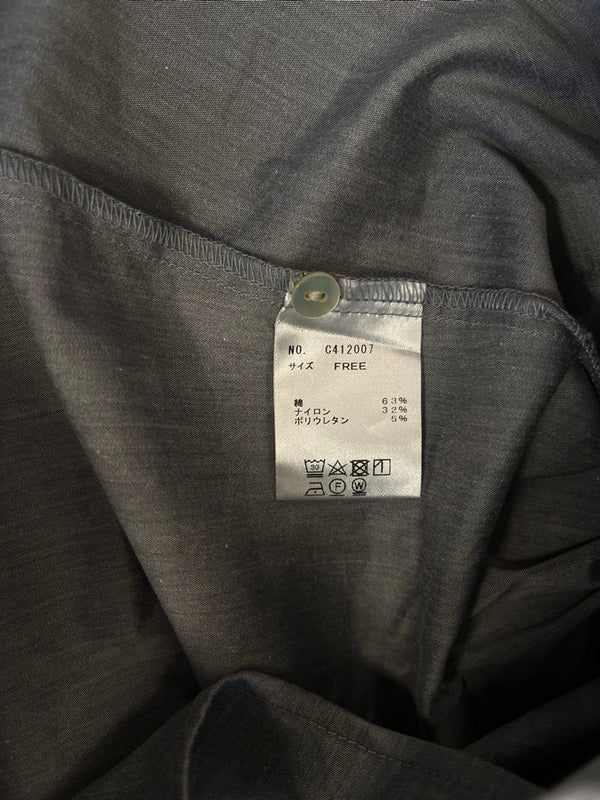 アワーホーム OURHOME 後ろギャザーのきれいめブラウス 日本製 長袖 FREEサイズ C412007 長袖シャツ グレー フリーサイズ 101LT-164