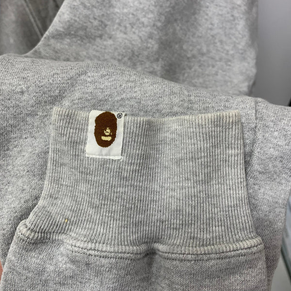 アベイシングエイプ A BATHING APE スウェット カーディガン グレー Mサイズ 201MT-4865