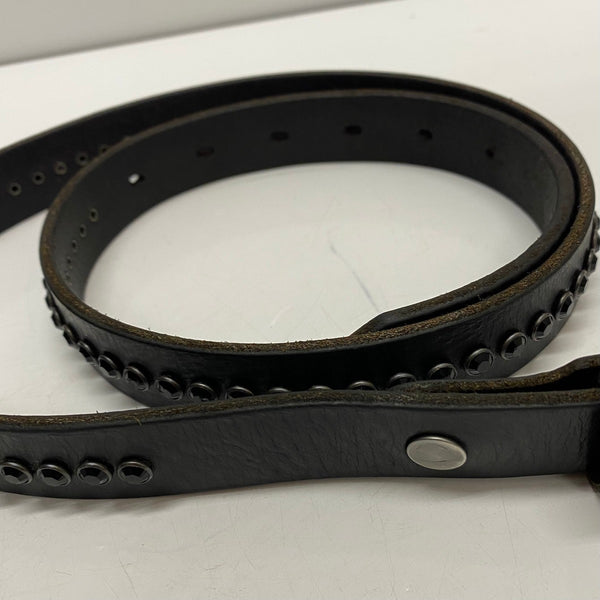 【曜日割引対象外】 【中古】エイチティーシー HTC SOLID BRASS スタッズ ベルト・サスペンダー メンズベルト ブラック 201goods-673 VB