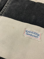 ロードランナー ROAD RUNNER KOBE PRISONER VEST プリズナー ベスト 囚人ベスト ダック ジップアップ ライダース 紺 ベスト ボーダー ネイビー Mサイズ 104MT-2003