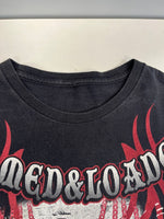 US US古着 POPEYE ポパイ MMA Fighter Armed And Loaded キャラT 黒  Tシャツ ブラック 101MT-4836