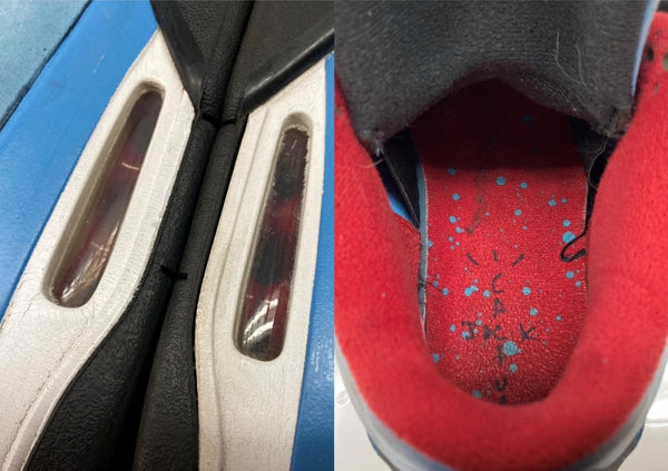 ナイキ NIKE 18年製 × Travis Scott トラヴィス スコット AIR JORDAN 4 RETRO UNIVERSITY BLUE エア ジョーダン レトロ UNC AJ4 シューズ 青 308497-406 メンズ靴 スニーカー ブルー 29cm 104S-1034