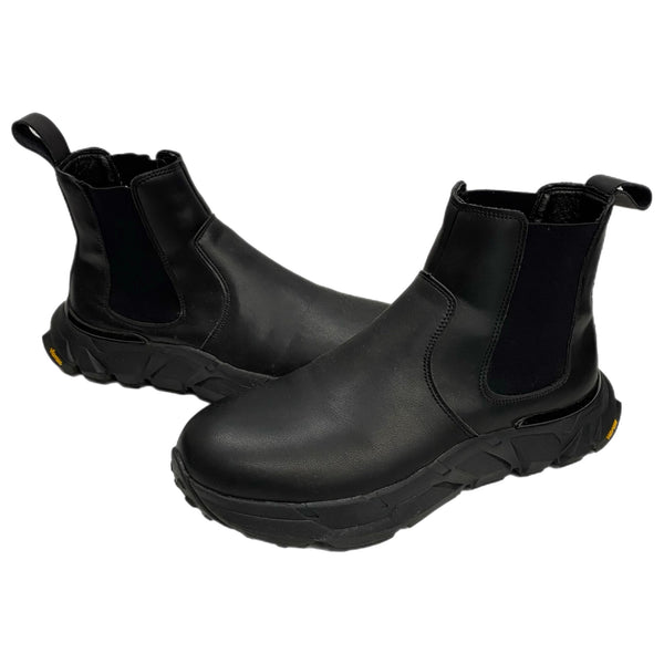 オープニングアクト OPENING ACT vibramソール メンズ靴 ブーツ サイドゴア ブラック 41サイズ 201-shoes1399