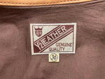 ワイツーレザー Y'2LEATHER PERSIMMON TANNIN DYED HORSE WWII Type JACKET 柿渋 ホース Gジャン 1st 大戦モデル 月桂樹 4つボタン サイズ36 ジャケット 無地 ブラウン 104MT-1464