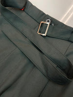 メゾンミハラヤスヒロ Maison MIHARA YASUHIRO 21SS Oversized Saruel Wool Pants オーバーサイズ サルエル ウール パンツ ジップフライ ベルト スラックス MMY 灰 ロゴ A06PT031 ボトムスその他 グレー サイズ 46 104MB-401