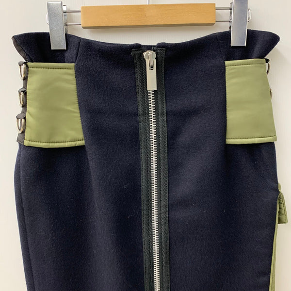 サカイ sacai メルトンジップタイトスカート ロングスカート 19-04715 スカート ネイビー 201LB-109