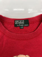 ラルフローレン RalphLauren POLO BEAR SWEATSHIRT ポロ ベア スウェット シャツ ホッケー トレーナー 長袖 赤 サイズ 170 スウェット プリント レッド 104MT-2051
