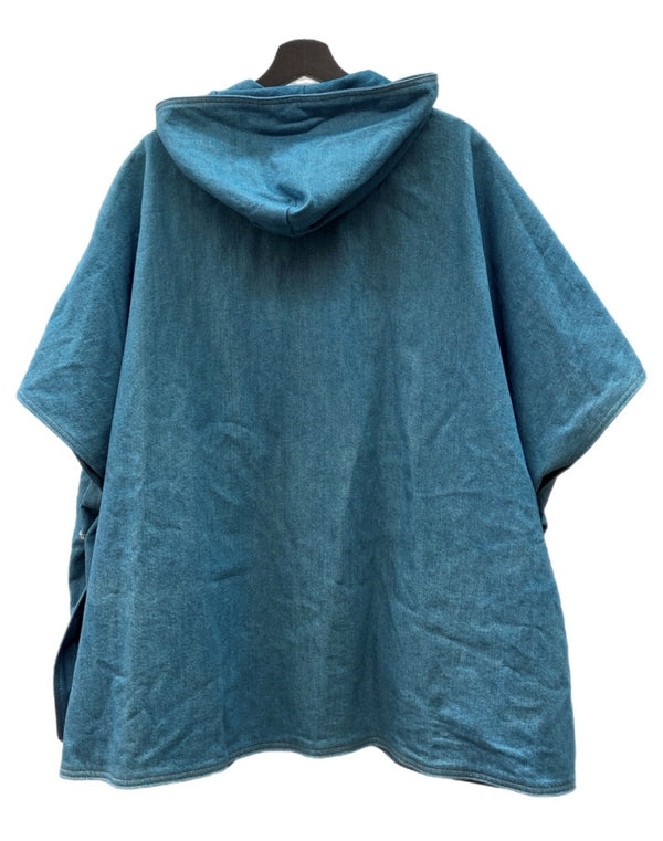 リーバイス Levi's 23SS DENIM FAMILY BASEBALL CAPE ベースボール ケープ ポンチョ リバーシブル フード ジャケット 青 ジャケット 無地 ブルー XLサイズ 104LT-249