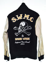 スカルワークス SKULL WORKS  CROWS WORST スカル刺繍 スタジャン ジャケット ブラック Lサイズ 103MT-3342各所汚れあり