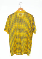 シュプリーム SUPREME 19SS Foulard Polo ロゴ 総柄 半袖ポロシャツ イエロー Mサイズ 103MT-2727