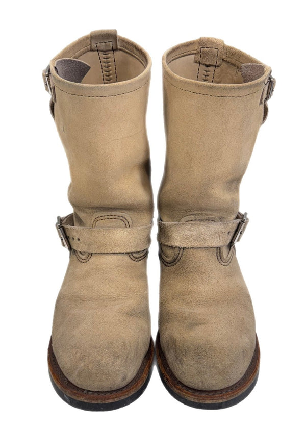 レッドウィング RED WING ENGINEER BOOT レザーブーツ スエード スチールトゥ 8268 メンズ靴 ブーツ エンジニア ベージュ 8 1/2 D 101sh-2047
