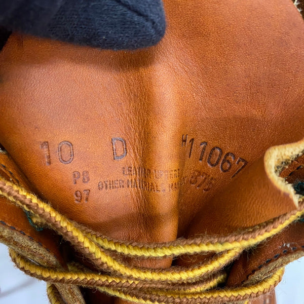 【曜日割引対象外】 レッドウィング RED WING 90's 97年製 犬刻印 アイリッシュセッター 875 メンズ靴 ブーツ ワーク ブラウン 28cmサイズ 201-shoes1518 VB