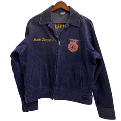 【曜日割引対象外】 ヴィンテージ vintage NATIONAL FFA OKLAHOMA YKK FFA ジャケット ネイビー 42サイズ 201MT-3656 VB