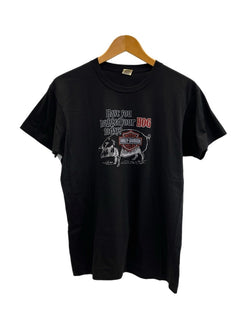 ハーレーダビッドソン Harley-Davidson 80s 80's SCREEN STAR HOG 豚 ヴィンテージTシャツ  Tシャツ ブラック Mサイズ 101MT-4935
