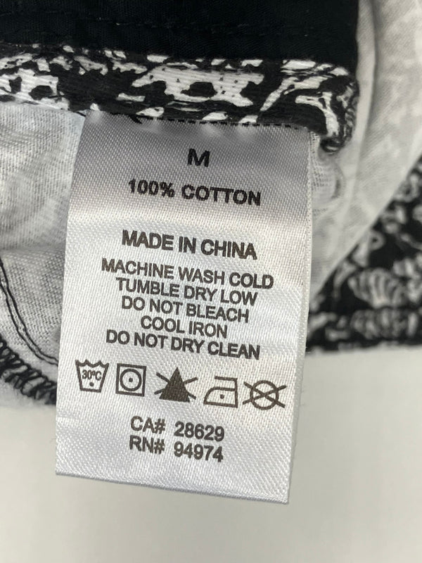 ステューシー STUSSY 19ss Bones Beach Short 80's復刻 スカル ボーン 総柄 ビーチショーツ ショートパンツ ハーフパンツ ブラック Mサイズ 101MB-611