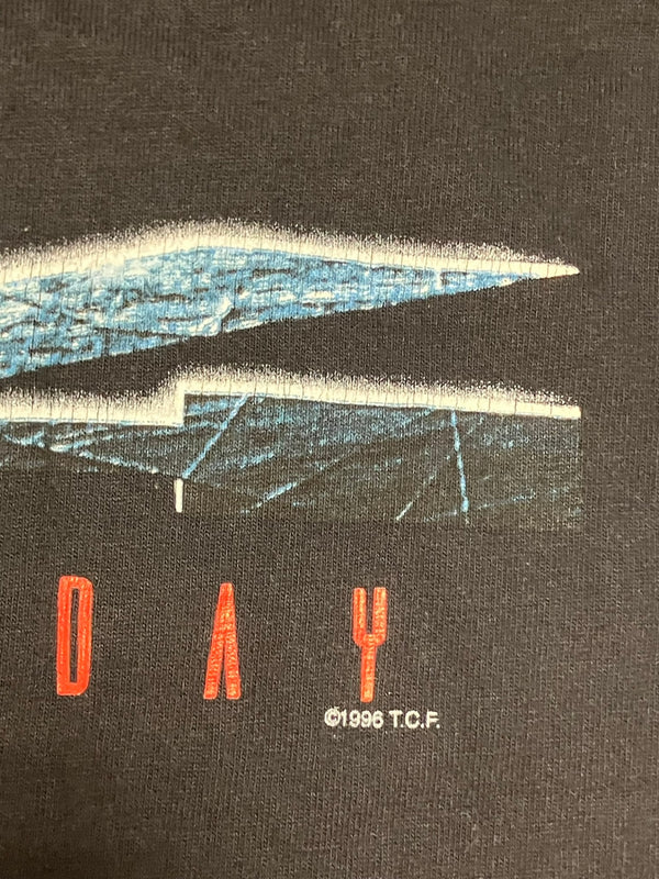 ヴィンテージ vintage 90s 90's Murina idx Independence Day インデペンデンスデイ ©1996 MOVIE TEE ムービー 映画 Tシャツ ブラック Lサイズ 101MT-3087