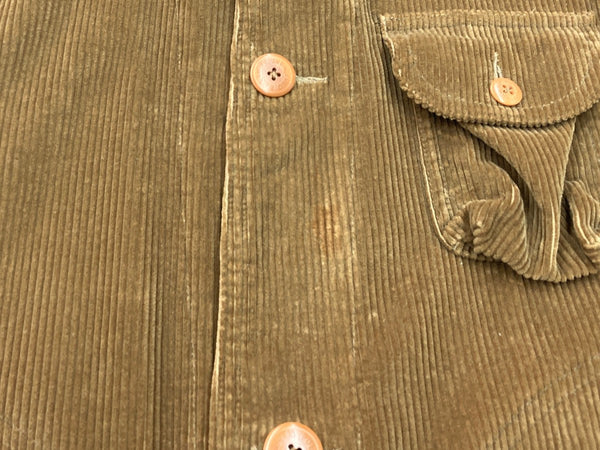 ラルフローレン Ralph Lauren 90s 90年代 ハンティングジャケット カバーオール コーデュロイ 太畝 茶色  ジャケット 無地 ブラウン Mサイズ 104MT-1984