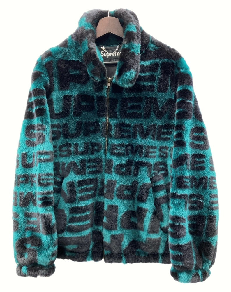 シュプリーム SUPREME 18SS Faux Fur Repeater Bomber Jacket フェイク ファー リピータ ボンバー ジャケット  Dark Teal 緑 ジャケット ロゴ グリーン Mサイズ 104MT-563 | 古着通販のドンドンサガール