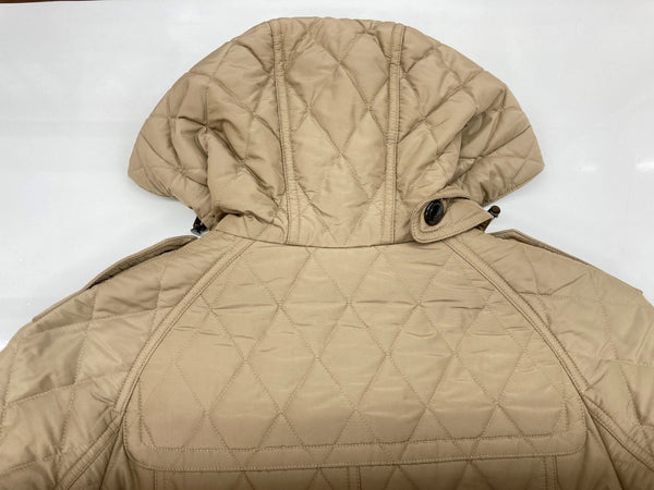 バーバリー Burberry ロンドン LONDON 三陽商会 ダッフルコート トグル ナイロン フーディ キルティング 裏地ノバチェック BEIGE  B1C08-263-50 コート ベージュ SIZE40 104LT-219