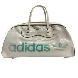 【曜日割引対象外】 アディダス adidas 80's エナメル ボストンバッグ 兼松 日本製 バッグ メンズバッグ ボストンバッグ ホワイト 201goods-805 VB