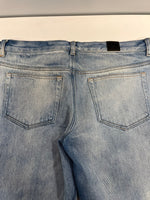 リベンジ REVENGE デニムパンツ インディゴ 刺繍ロゴ y2k 青 デニム ブルー Sサイズ 101MB-760