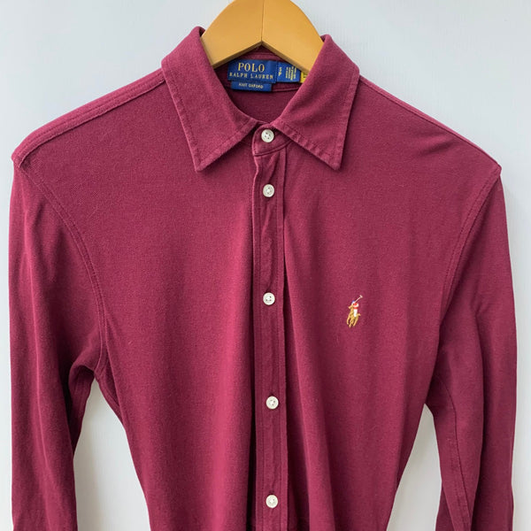 ラルフローレン POLO RALPH LAUREN バーガンディ シャツワンピース ワンピース レッド 201LT-419