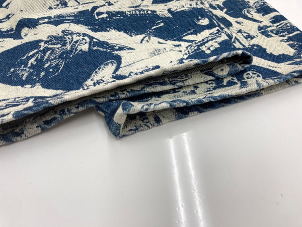 シュプリーム SUPREME × HYSTERIC GLAMOUR ヒステリックグラマー 24FW Cars Baggy Jean バギー ジーンズ 青 総柄 デニム ブルー サイズ 34 104MB-291