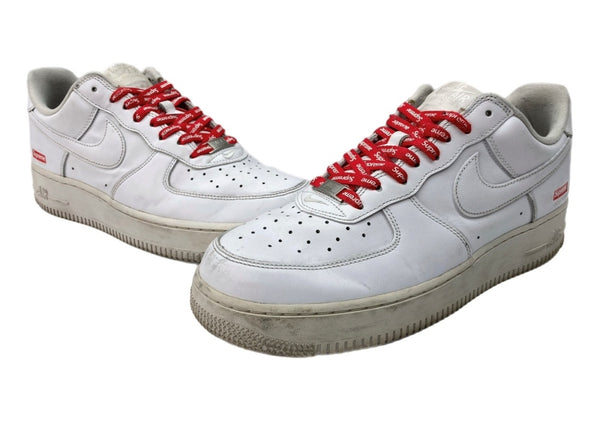 ナイキ NIKE 23年製 × SUPREME シュプリーム AIR FORCE 1 LOW エア フォース ロー AF1 シューズ 白 CU9225-100 メンズ靴 スニーカー ホワイト 27.5cm 104S-1031
