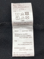 サプライヤー SUPPLIER × ECOSYS エコシス SKULL FULL ZIP HOODIE スカル フルジップ フーディ パーカー 黒 パーカ 刺繍 ブラック Lサイズ 104MT-1587